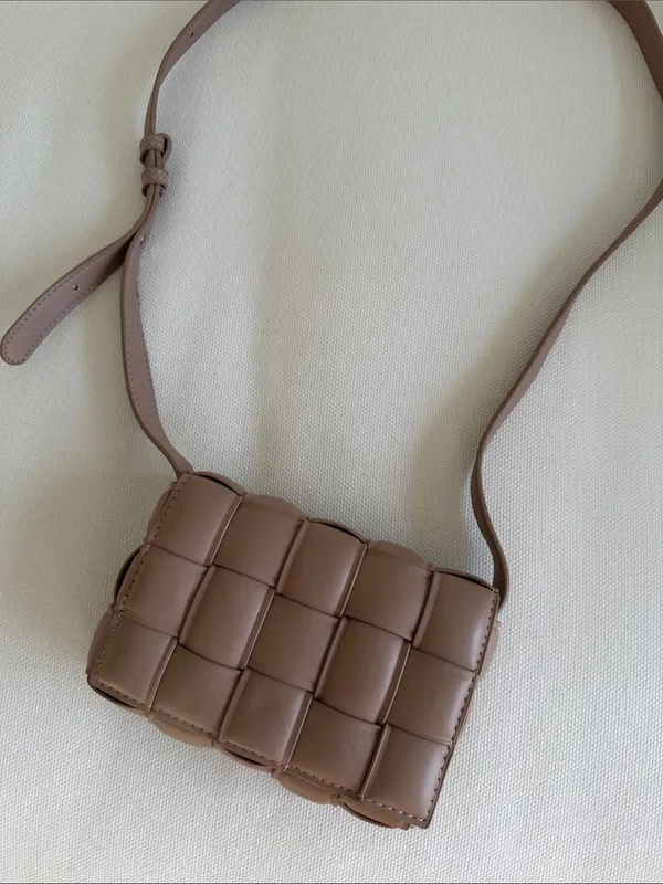 Billini Woven Leather Crossbody Bag in Brown - Image 2