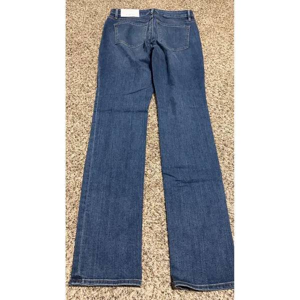 Ann Taylor LOFT Curvy Straight Leg Jeans Medium Wash Blue Denim Tall Size 27/4T - Image 5