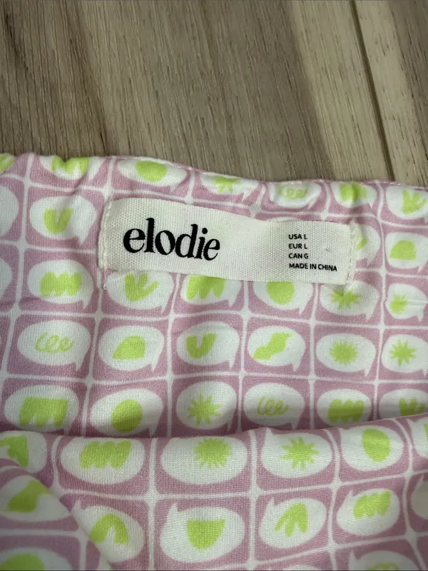 Elodie elastic waist pleated printed mini skirt size large - Image 2