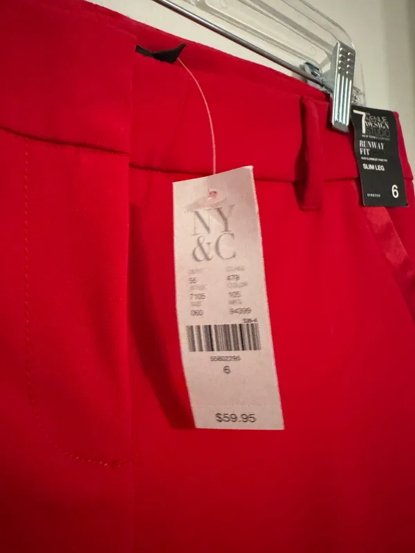 NWT New York & Co Red Trousers - Image 3