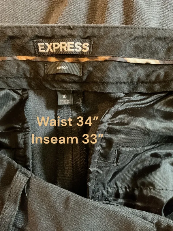 Express The Editor Black Wide-Leg Trouser Dress Pants - Size 10 (34" x 33") - Image 3