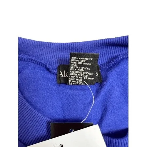 Alex Stevens Lightweight Blue Christmas Dinosaur Polka Dot Sweatshirt‎ Medium - Image 6