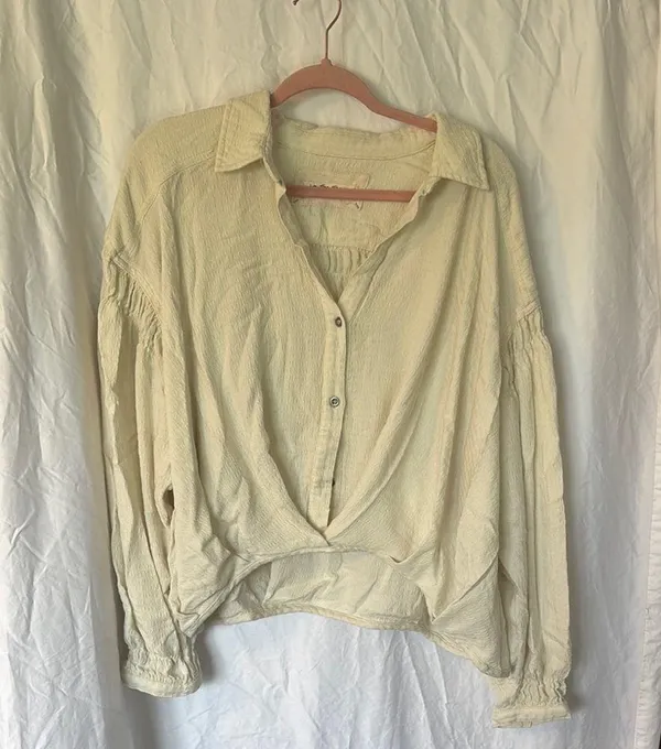 We The Free (Free people) Rockaway Oversized Ivory Top Women’s Size Medium - Image 6
