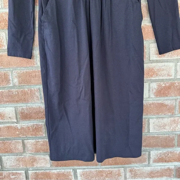 Boden Mabel Jersey Knit Dress Knee Length Women’s 6 Long Navy - Image 4