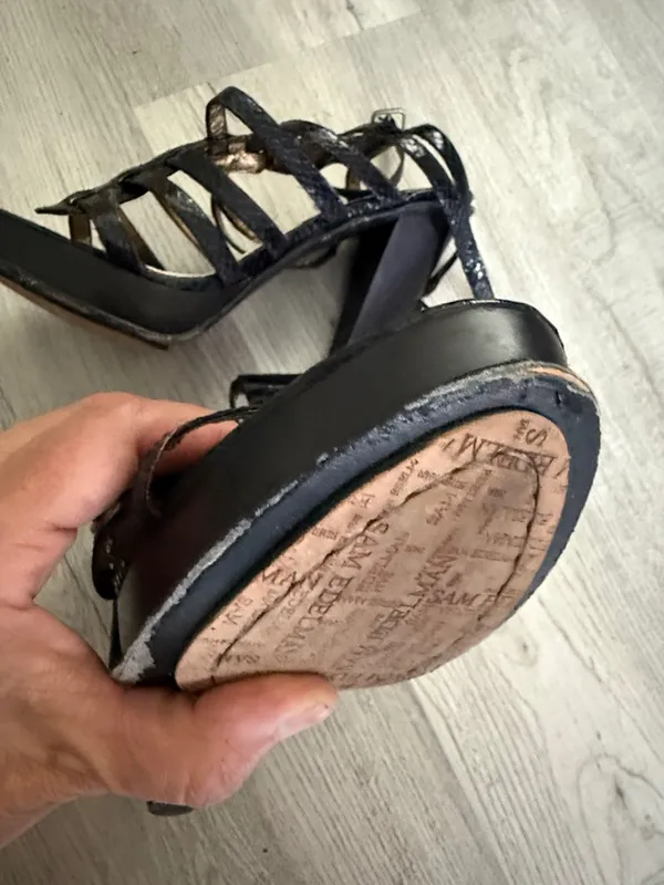 Sam Edelman Black Strappy High Heel Sandals Size 8.5 - Image 9