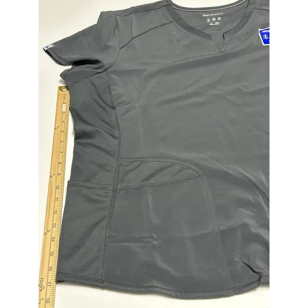 NWT Scrubstar Premium Performance Notch Neck Scrub Top 2XL Pewter Gray - Image 6
