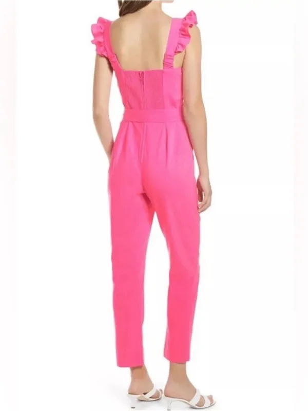 Lilly Pulitzer Eppley Jumpsuit in Prosecco Pink Barbiecore Resort Size 4 - Image 2