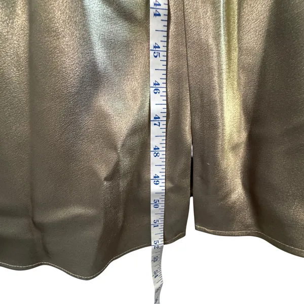 Birdy Grey Lydia Satin Dress Sage Bridesmaid‎ Cowl Neck Maxi Slit L Formal Slip - Image 7