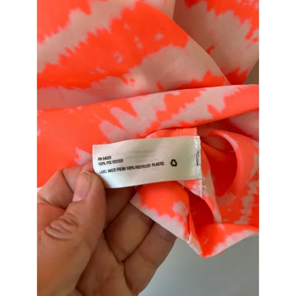 Gap‎ Sz L Orange White Tie Dye Tank Top Shirt Chest Pocket Sleeveless - Image 7