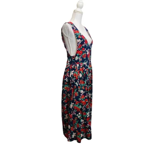 Vintage 80's‎ 90's Bryn Connelly 8 Floral Doilie Floral Print Cottage core Dress - Image 4
