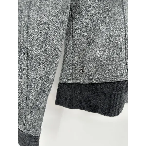 Lululemon Jacket Women 8 Grey Karmacollected Collared Cotton Fleece‎ Super Soft - Image 7