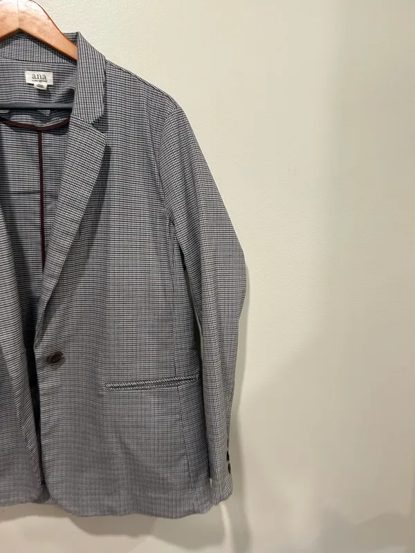 Houndstooth print blazer Gray Size M - Image 4