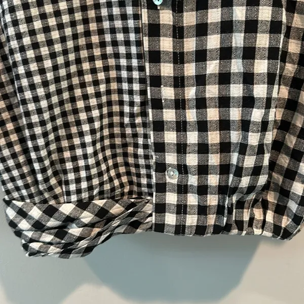 Promesa‎ Small Carefree Heart Cropped Gingham Button-Up Shirt - Image 6