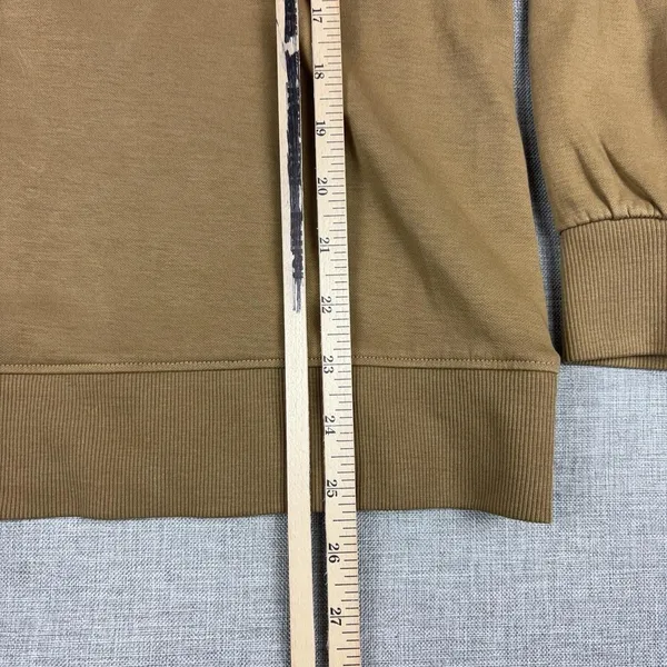 Athleta Hoodie Womens XS Brown V-Neck Pullover Jersey Pockets Logo Stretch - Image 4