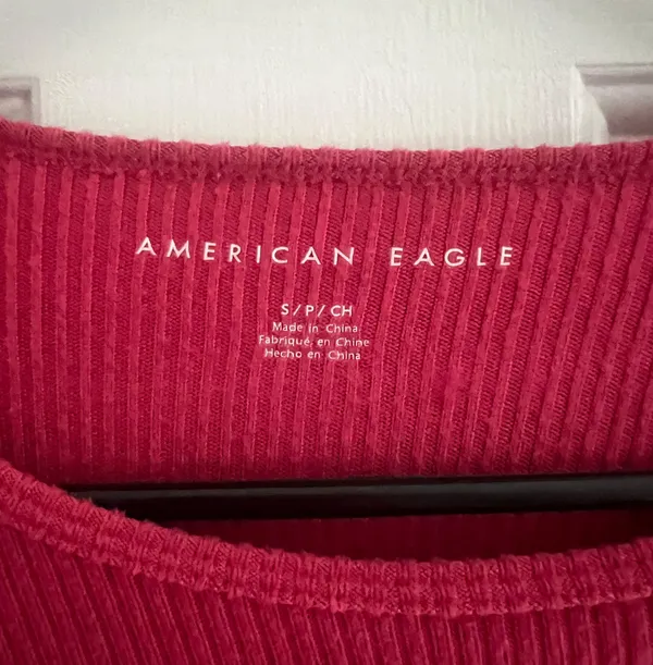 American Eagle Pink Long Sleeve Top - Image 2