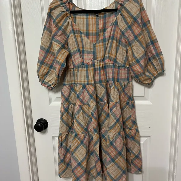 ANTHROPOLOGIE Drew plaid dress size small‎ - Image 2