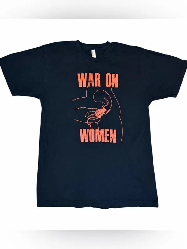 War On Women Band T Shirt Large Black Red Graphic Feminist Punk Tee Unisex - Image 2