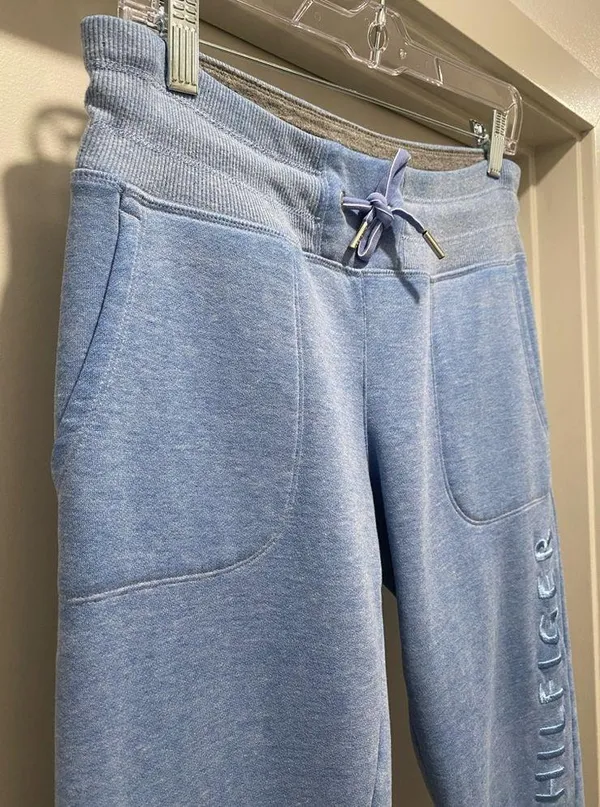 Women's Light Blue Drawstring Sweatpants Joggers - Small - Image 4
