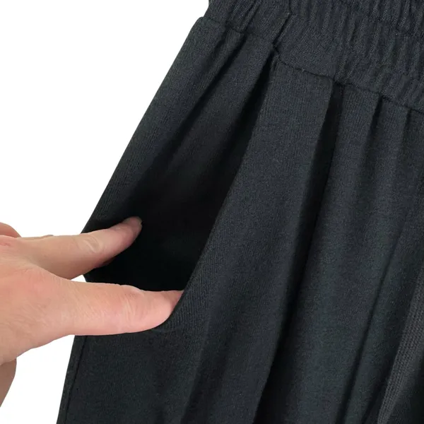Blu Ivy Bluivy Black Drawstring Waist Straight Leg Casual Sweatpants Size‎ S - Image 4