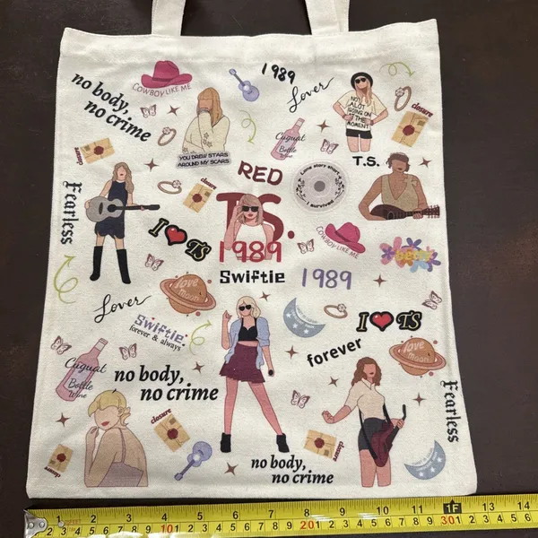 Eras Tour Tote Bag Girls Large 1989 Midnights Red Taylor Swift Swifty Concert - Image 4