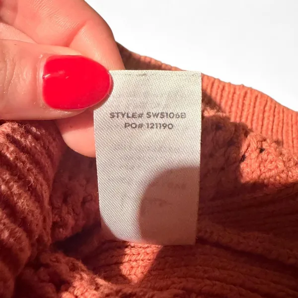 Lulus Terracotta Orange Open Stitch Knit Crop Tank Size S - Image 5