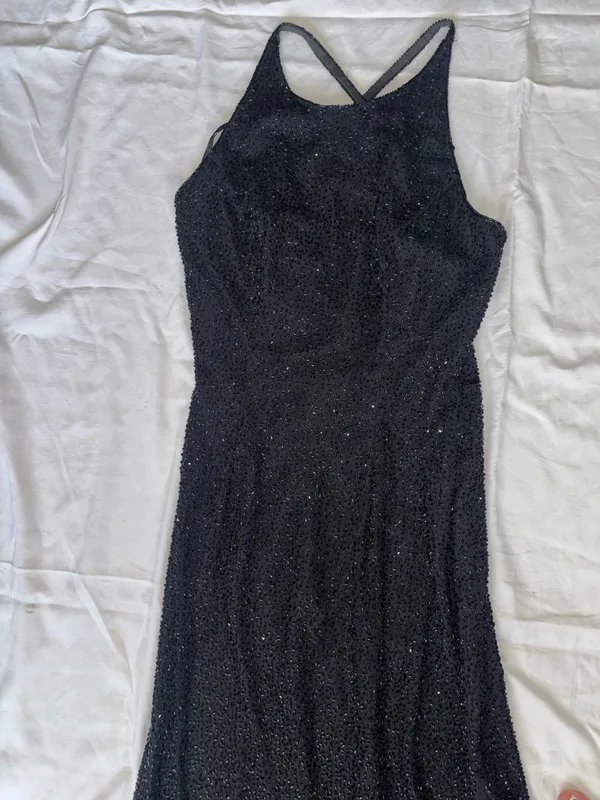 Black Beaded Evening Gown Formal Dress Size Small NWT retails $278 - Image 4