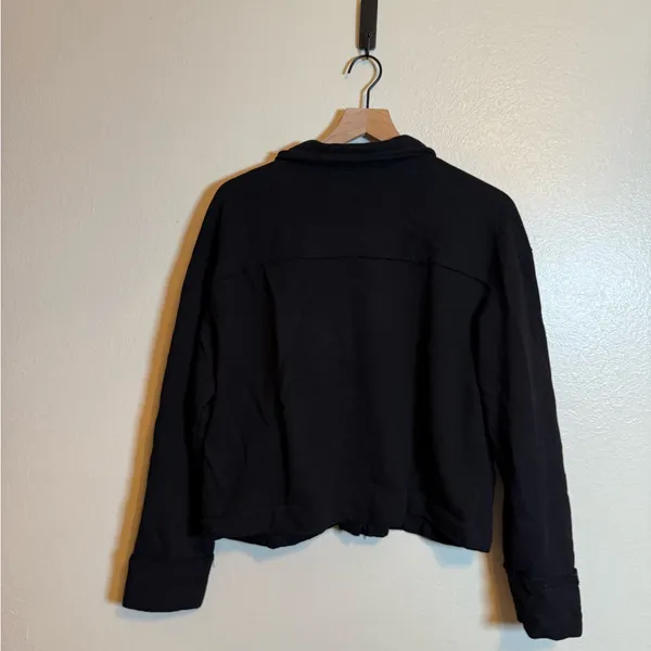 T.La Anthropologie Cropped Terry Shirt‎ Jacket - Image 6