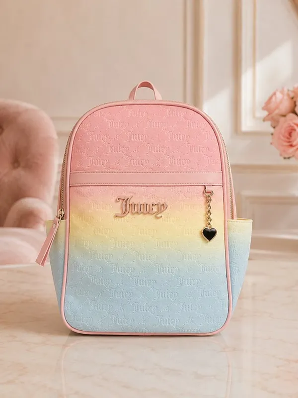 Juicy Couture Diamond Bling Heartless Ombré Backpack Pastel Pink NWT - Image 3