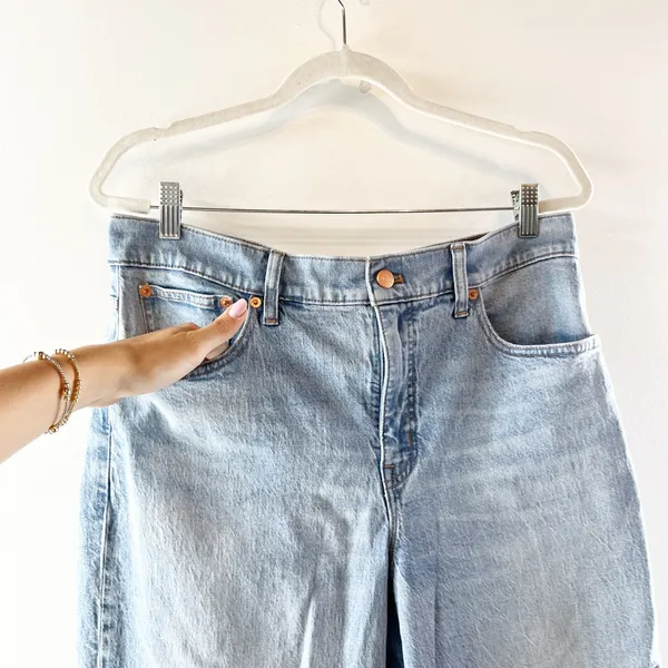 J. Crew Wide-Leg Cropped Jeans in All-Day Stretch Blue 31 / 12 - Image 5