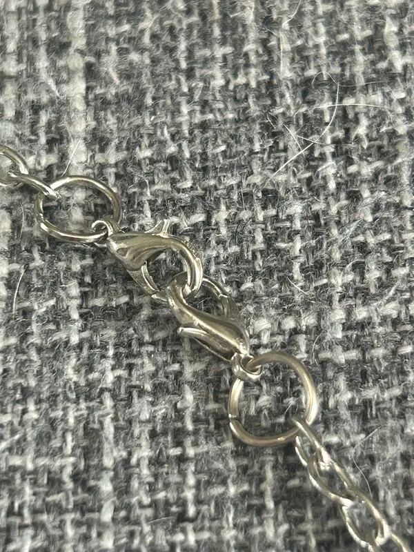 Vintage Style Layered Silver Beaded Chain Necklace - Image 3