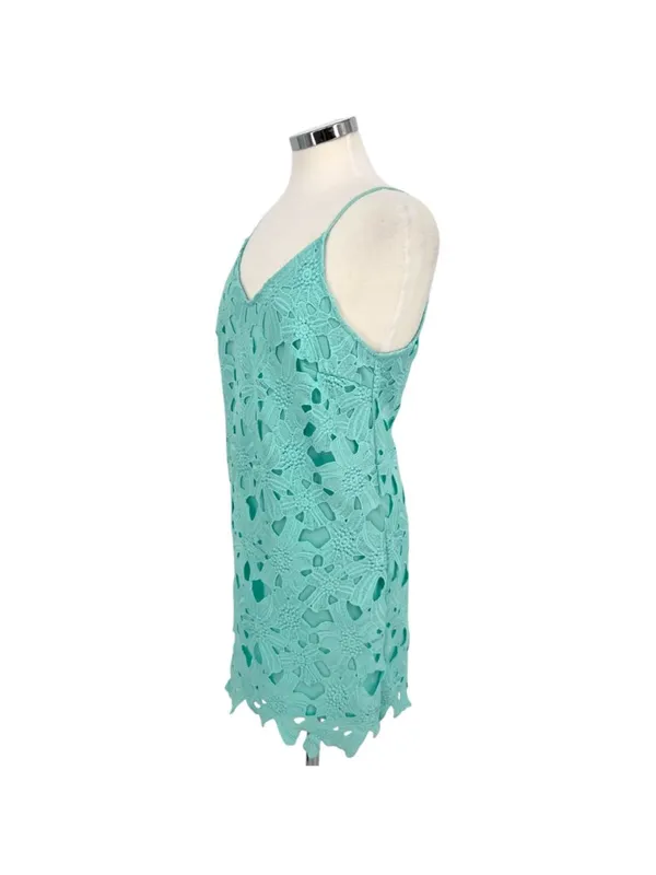 ASTR Lace Sleeveless V-Neck Mini Dress Party Night Out Mint Green Size Medium - Image 4