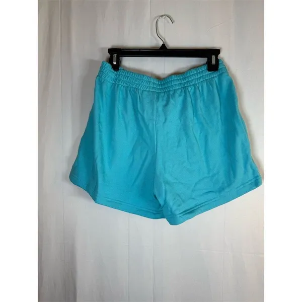 Champion Sweat Shorts Womens Size S Aqua Blue Drawstring Pockets - Image 6