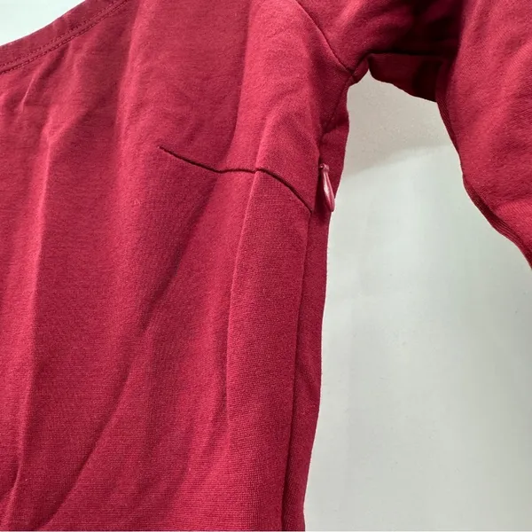 Lulus Yes‎ to the Mesh Wine Red Half Sleeve Skater Mini Dress Size S - Image 7