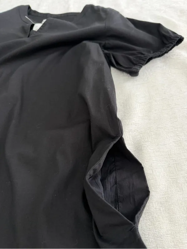 NWT J.Crew Black Cotton Drop Waist Mini Dress 6 - Image 11