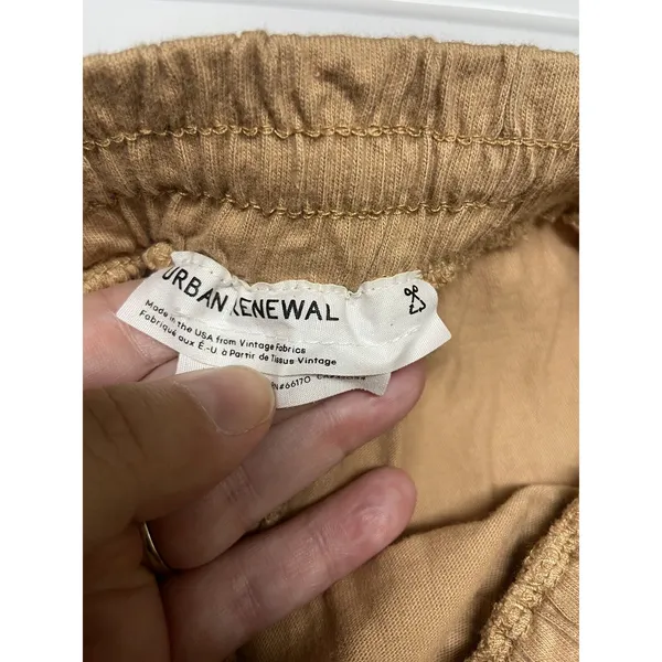 Urban Renewal Womens‎ Shorts XS Tan Camel Knit Drawstring Lounge Shorts Caramel - Image 3