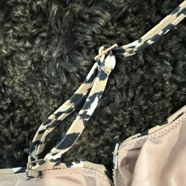 Aerie Wrap One Piece Swimsuit Size Medium Leopard Print - Image 9