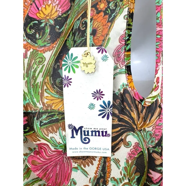 Show Me Your Mumu V-Neck Long Sleeve Mini Dress Paisley Floral NWT‎ Small - Image 4