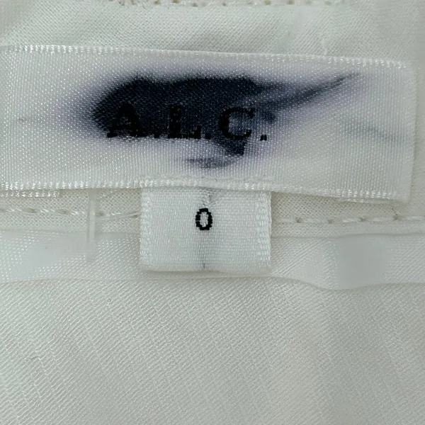 A.L.C. White Linen Blend‎ Pleated Tailored Trousers High Rise Dress Pants Size 0 - Image 4