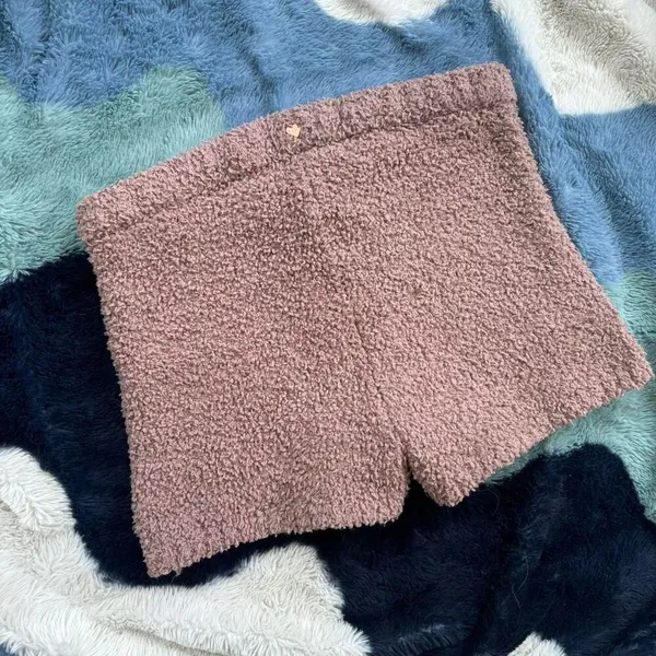 LA Hearts by Pacsun Fuzzy Brown Shorts - Image 3