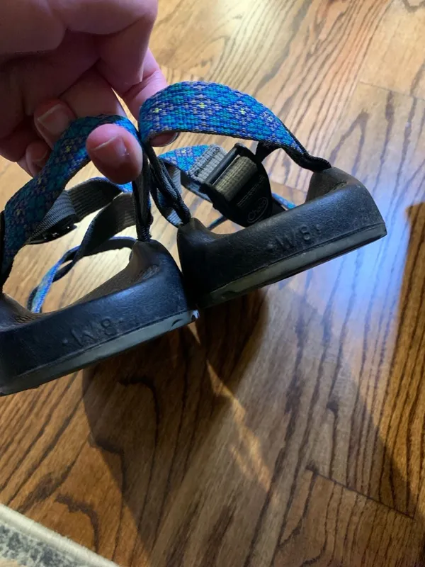Chacos Women's Classic Athletic Hiking Sandals Blue Pattern Size W8 - Image 5