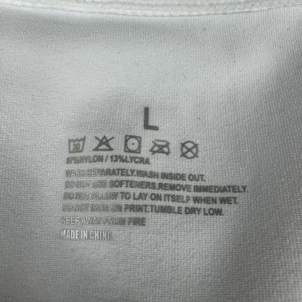 Queenie Ke White Full Zip Athletic Jacket L Size L - Image 5
