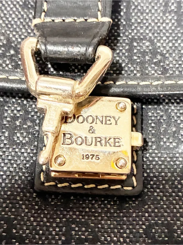 Dooney and Bourke Wallet Clasp Closure Canvas Silver Multi Card - Image 4