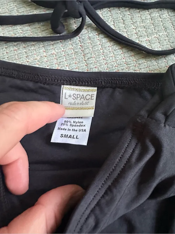 NWOT L*Space Lexie high waist bikini set black small - Image 5
