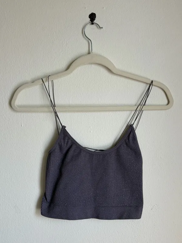 Urban Outfitters Out From Under Cindy Sparkle Seamless Cropped Tank Top - Image 3