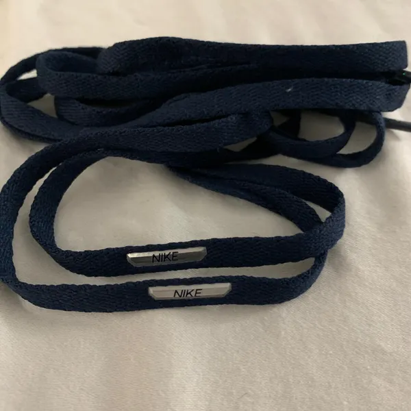 Nike 52” Navy Blue Flat Shoelaces w logo Official Shoelaces - Image 2