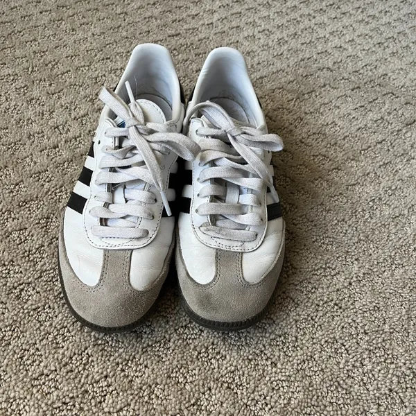 Adidas Sambas OG Classic White Black Grey Women's Size 6.5 Excellent Condition - Image 2