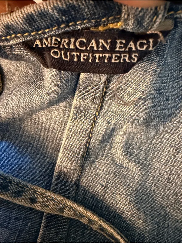 American Eagle Outfitters Blue Denim Slip Dress with 'Love' Detail - Image 5