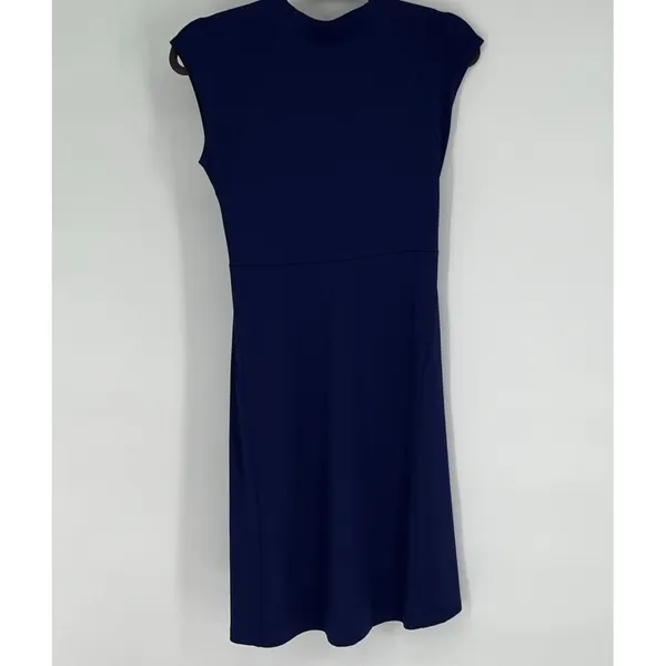Patagonia Kamala Twist Front V-Neck Dress Small Navy Blue Cap Sleeve‎ Athleisure - Image 6