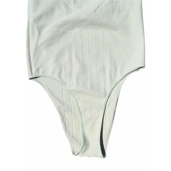 Anthropologie Mint Ribbed One Piece Swimsuit Sage Green Small Bodysuit Minimal - Image 10