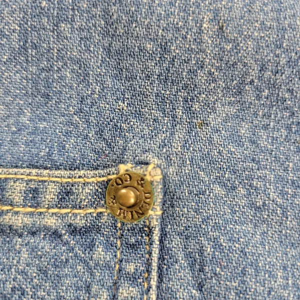 Vintage 70s Denim & Co Denim Shirt Womens 1X Blue Exposed Zip Front Work Chore - Image 14